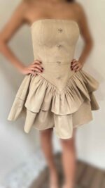 پیراهن دکلته مجلسی پیونی