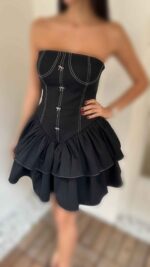 پیراهن دکلته مجلسی پیونی - Image 9