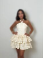 پیراهن دکلته مجلسی کاپ کیک