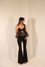 تاپ پاپیون مخمل وشه