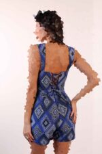 ست تاپ و دامن شلوارکی ژاکارد - Image 2