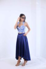 دامن پیلی دار سورمه ای(فالانج) - Image 2