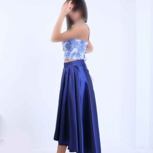 دامن پیلی دار سورمه ای(فالانج)