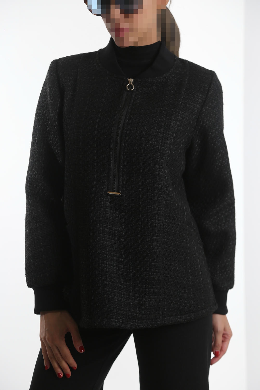 شومیز کژوال شنل مشکی(فالانج) شومیز کژوال شنل مشکی(فالانج) - Image 1