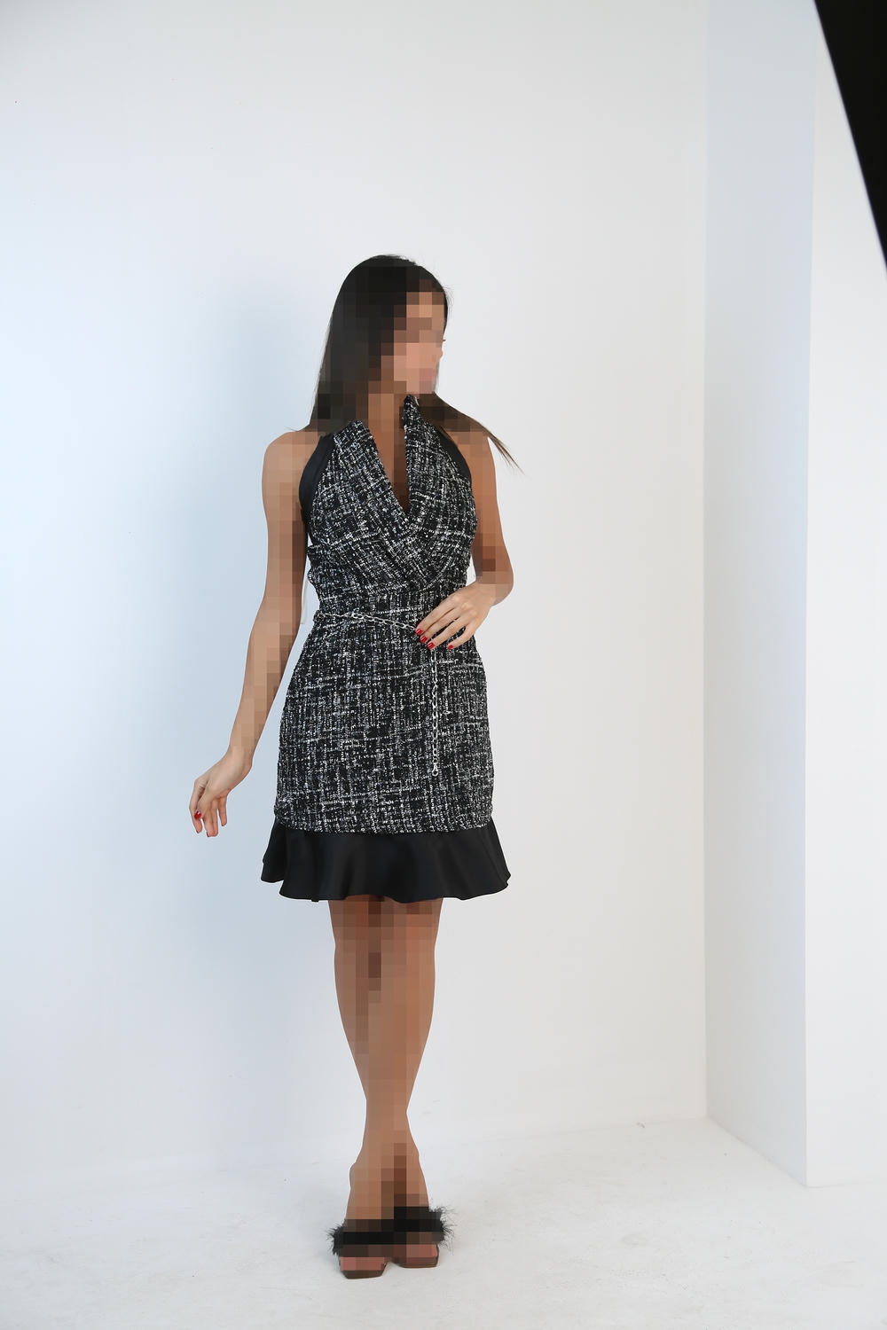 پیراهن هالتری شنل نقره ای(فالانج) پیراهن هالتری شنل نقره ای(فالانج) - Image 1